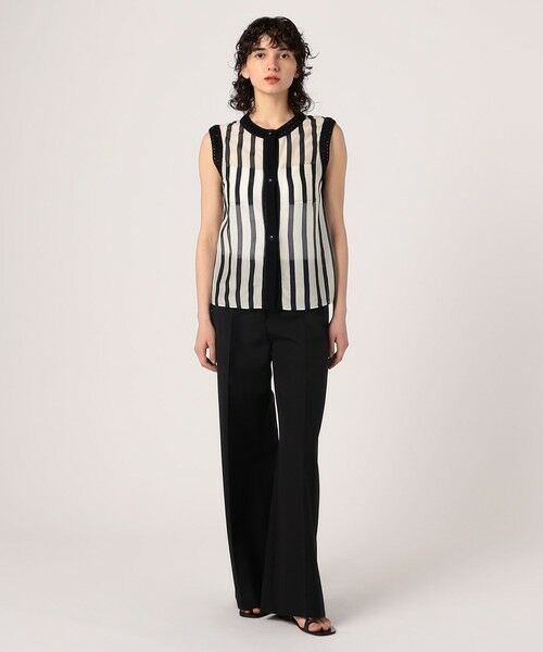 TOMORROWLAND / トゥモローランド シャツ・ブラウス | コットンシルクローンストライプ スリーブレスジレ | 詳細2