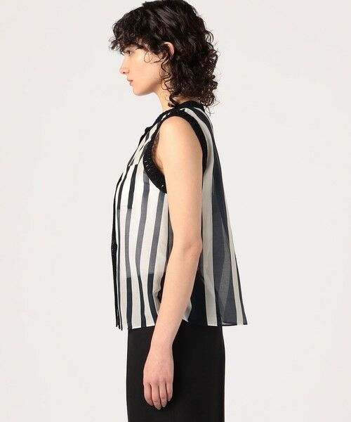 TOMORROWLAND / トゥモローランド シャツ・ブラウス | コットンシルクローンストライプ スリーブレスジレ | 詳細4