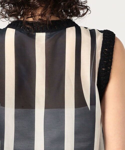 TOMORROWLAND / トゥモローランド シャツ・ブラウス | コットンシルクローンストライプ スリーブレスジレ | 詳細7