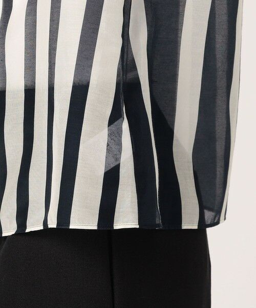 TOMORROWLAND / トゥモローランド シャツ・ブラウス | コットンシルクローンストライプ スリーブレスジレ | 詳細9