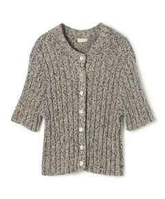 TOMORROWLAND / トゥモローランド カーディガン・ボレロ | ラミーミックスツイストコットン ハーフスリーブカーディガン