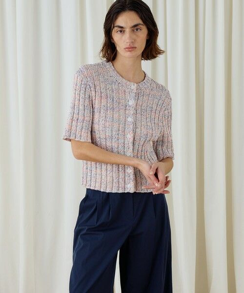 TOMORROWLAND / トゥモローランド カーディガン・ボレロ | ラミーミックスツイストコットン ハーフスリーブカーディガン | 詳細3