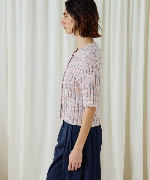 TOMORROWLAND / トゥモローランド カーディガン・ボレロ | ラミーミックスツイストコットン ハーフスリーブカーディガン | 詳細4