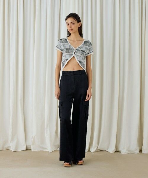 TOMORROWLAND / トゥモローランド カーディガン・ボレロ | レーヨンタックステッチ ショートボレロ | 詳細1