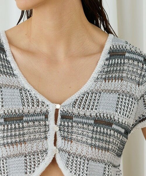 TOMORROWLAND / トゥモローランド カーディガン・ボレロ | レーヨンタックステッチ ショートボレロ | 詳細5