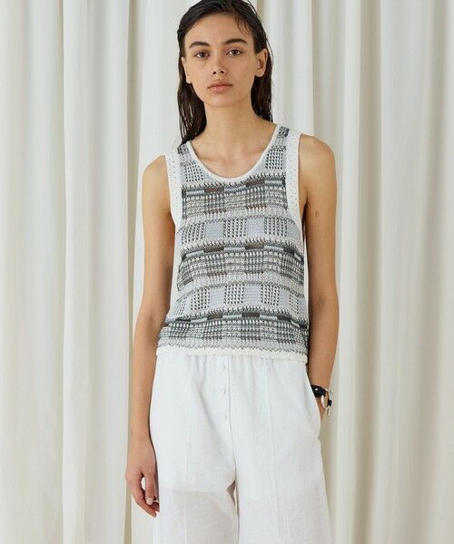 TOMORROWLAND / トゥモローランド タンクトップ | レーヨンタックステッチ タンクトップ | 詳細2