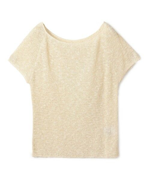 TOMORROWLAND/トゥモローランド グリッターコットン ショートスリーブプルオーバー 41 ライトベージュ F
