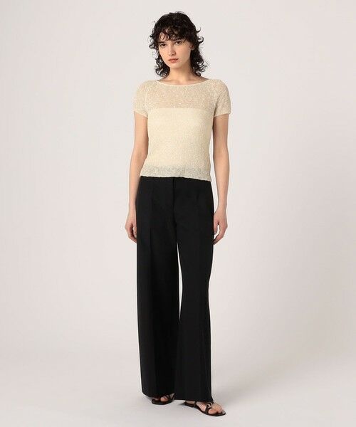 TOMORROWLAND / トゥモローランド ニット・セーター | グリッターコットン ショートスリーブプルオーバー | 詳細1