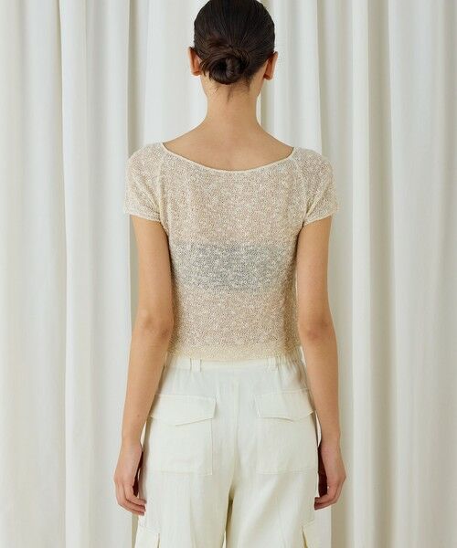 TOMORROWLAND / トゥモローランド ニット・セーター | グリッターコットン ショートスリーブプルオーバー | 詳細12
