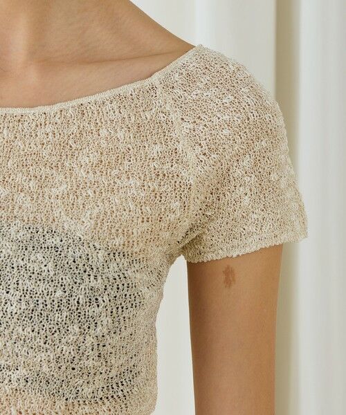 TOMORROWLAND / トゥモローランド ニット・セーター | グリッターコットン ショートスリーブプルオーバー | 詳細14
