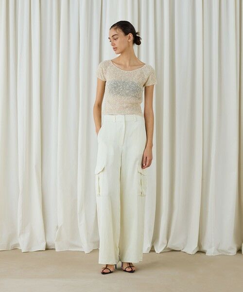 TOMORROWLAND / トゥモローランド ニット・セーター | グリッターコットン ショートスリーブプルオーバー | 詳細9