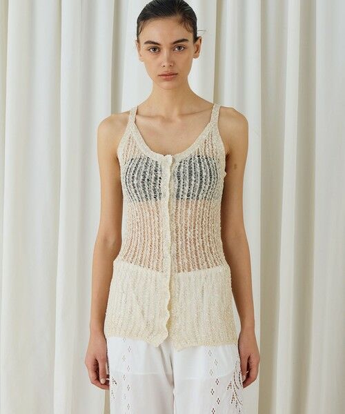 TOMORROWLAND / トゥモローランド ニット・セーター | スラブコットンニットキャミソール | 詳細2