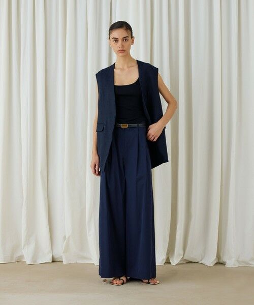 TOMORROWLAND / トゥモローランド キャミソール・チューブトップ | スモールライトリブ バックオープンキャミソール | 詳細1