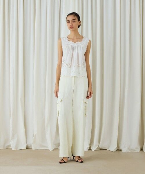 TOMORROWLAND / トゥモローランド カーゴパンツ | ソフトサテンワイドカーゴパンツ | 詳細13