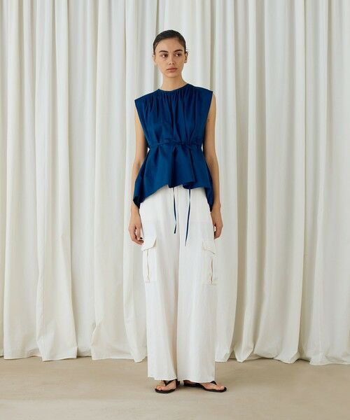 TOMORROWLAND / トゥモローランド カーゴパンツ | ソフトサテンワイドカーゴパンツ | 詳細9