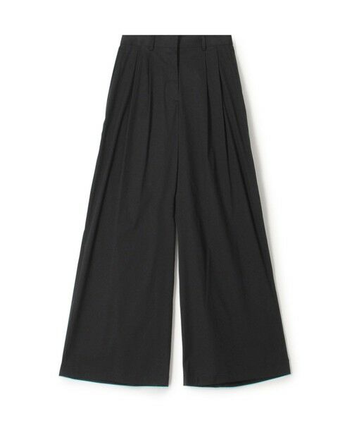 コットンストレッチポプリン 2タックワイドパンツ （その他
