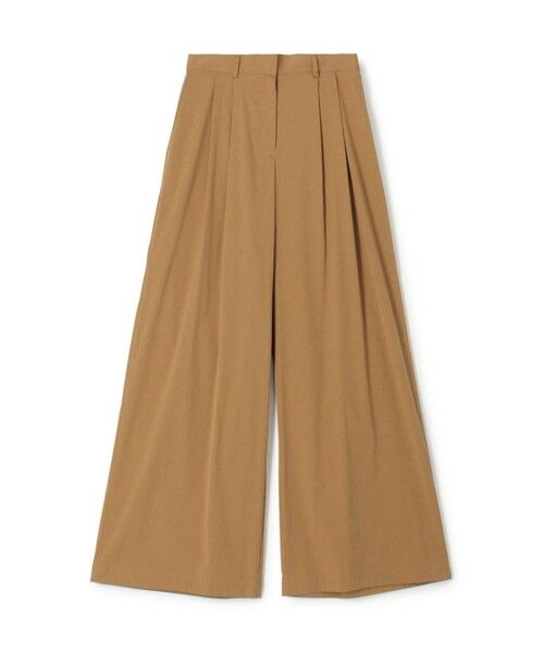 コットンストレッチポプリン 2タックワイドパンツ （その他