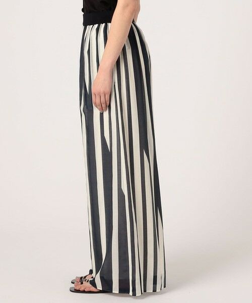 TOMORROWLAND / トゥモローランド その他パンツ | コットンシルクローンストライプ ギャザーワイドパンツ | 詳細3