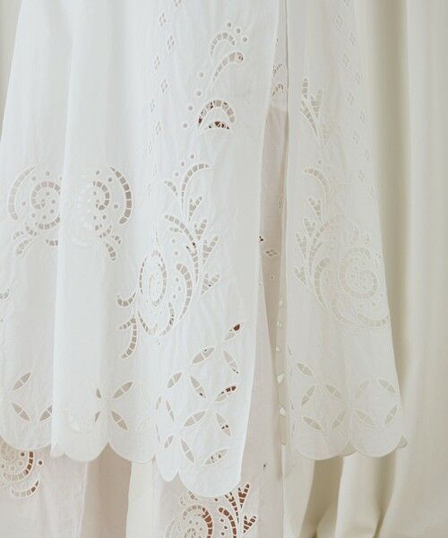 TOMORROWLAND / トゥモローランド ロング・マキシ丈ワンピース | カットワークエンブロイダリー クルーネックシャツワンピース | 詳細8