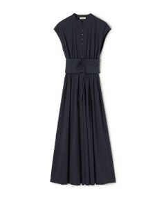 TOMORROWLAND / トゥモローランド ロング・マキシ丈ワンピース | ストレッチポプリン フレンチスリーブワンピース