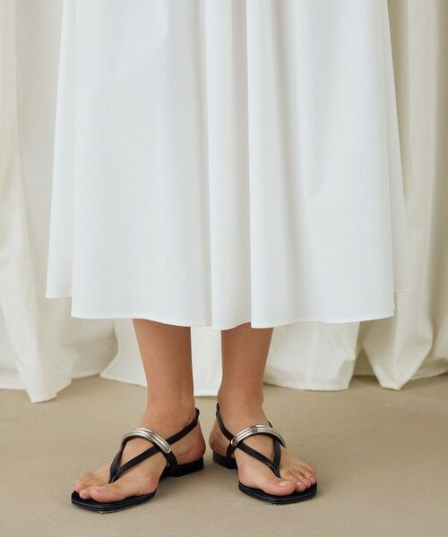 セール】 ストレッチポプリン フレンチスリーブワンピース