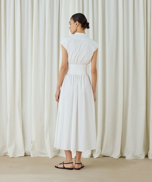 ネストローブ♡リネンフレンチスリーブワンピース 7/15 リリース】FRENCH LINEN GINGHAM SHIRT DRESS | ONLINE