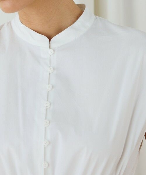 TOMORROWLAND / トゥモローランド ロング・マキシ丈ワンピース | ストレッチポプリン フレンチスリーブワンピース | 詳細5