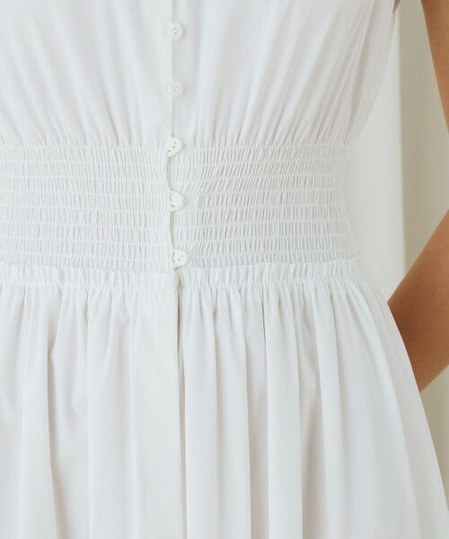 TOMORROWLAND / トゥモローランド ロング・マキシ丈ワンピース | ストレッチポプリン フレンチスリーブワンピース | 詳細7