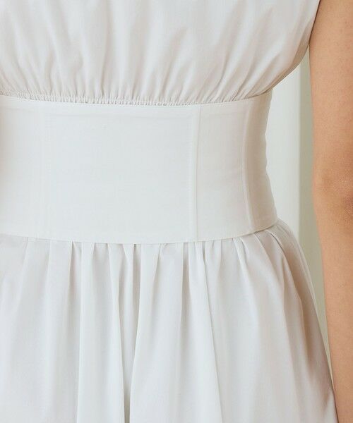 TOMORROWLAND / トゥモローランド ロング・マキシ丈ワンピース | ストレッチポプリン フレンチスリーブワンピース | 詳細9