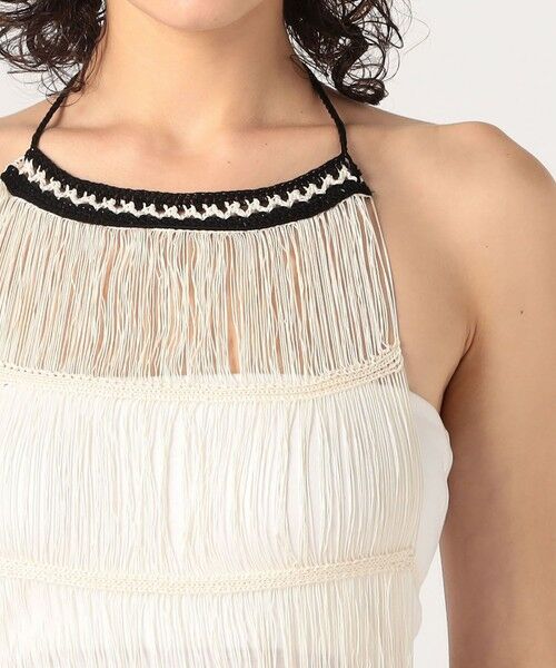 TOMORROWLAND / トゥモローランド ロング・マキシ丈ワンピース | コットンシルクローンレースコンビ ホルターネックワンピース | 詳細4