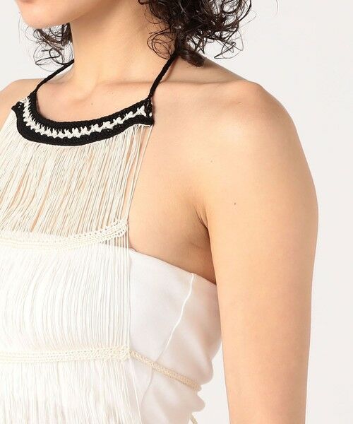 TOMORROWLAND / トゥモローランド ロング・マキシ丈ワンピース | コットンシルクローンレースコンビ ホルターネックワンピース | 詳細6