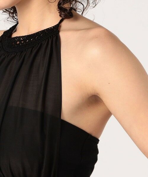 TOMORROWLAND / トゥモローランド ロング・マキシ丈ワンピース | コットンシルクローンレースコンビ ホルターネックワンピース | 詳細6