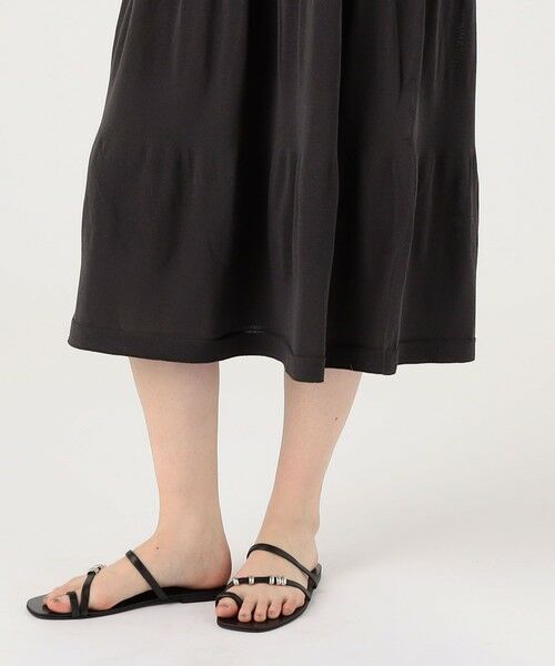 TOMORROWLAND / トゥモローランド ロング・マキシ丈ワンピース | ドライポリエステルコットン ハーフスリーブフレアワンピース | 詳細7