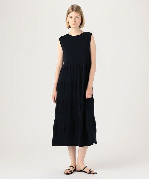 TOMORROWLAND / トゥモローランド ロング・マキシ丈ワンピース | ドライポリエステルコットン アメリカンスリーブワンピース | 詳細1