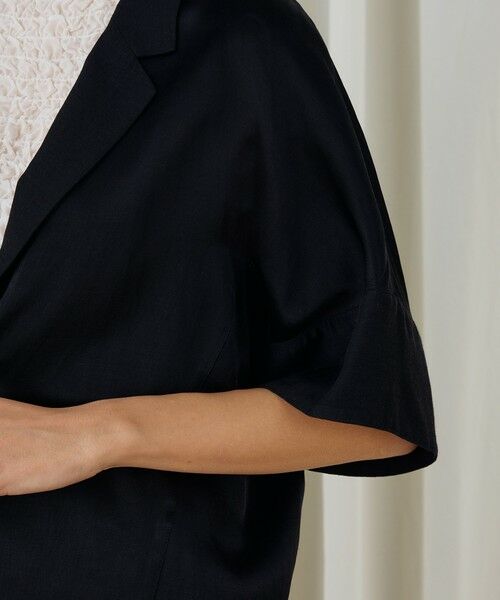 TOMORROWLAND / トゥモローランド テーラードジャケット | ソフトサテン ハーフスリーブジャケット | 詳細7