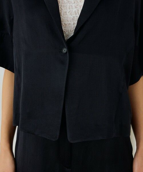 TOMORROWLAND / トゥモローランド テーラードジャケット | ソフトサテン ハーフスリーブジャケット | 詳細8