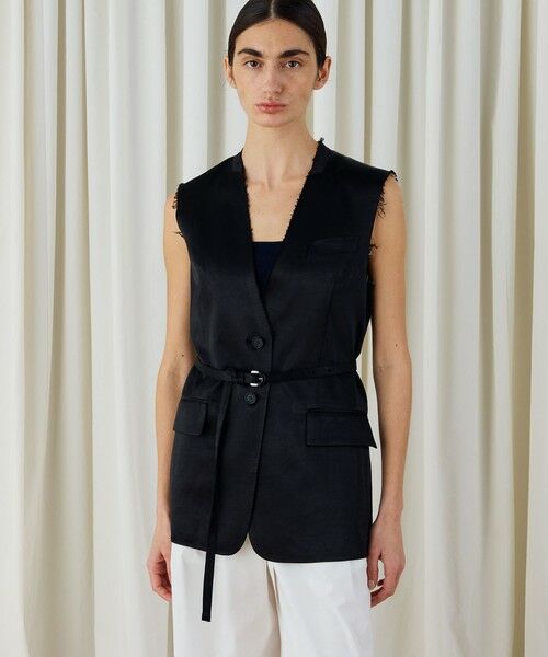 TOMORROWLAND / トゥモローランド その他アウター | ソフトサテン ノーカラージレ | 詳細2