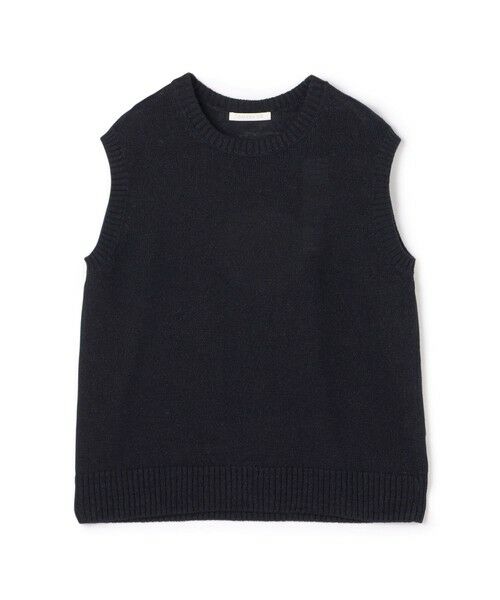 TOMORROWLAND / トゥモローランド ニット・セーター | リネンリリヤーン クルーネックプルオーバーベスト（69 ネイビー）