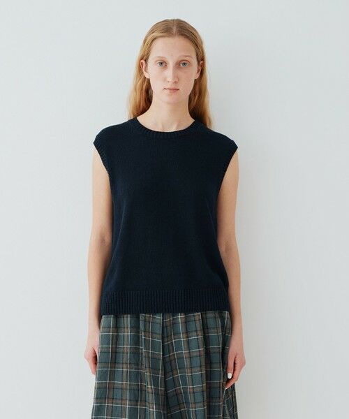 TOMORROWLAND / トゥモローランド ニット・セーター | リネンリリヤーン クルーネックプルオーバーベスト | 詳細2