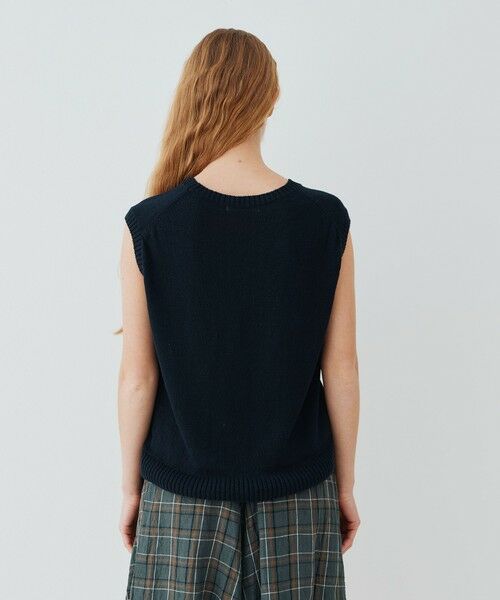 TOMORROWLAND / トゥモローランド ニット・セーター | リネンリリヤーン クルーネックプルオーバーベスト | 詳細4