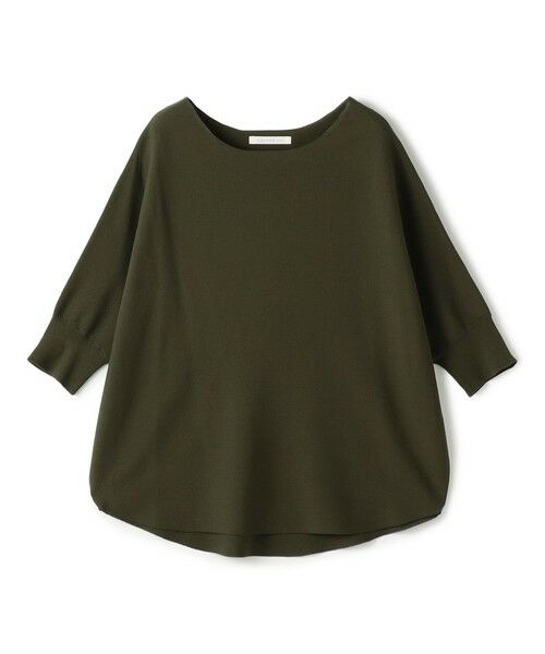 TOMORROWLAND / トゥモローランド ニット・セーター | クレープガーター ドルマンハーフスリーブ プルオーバー(59 ダークグリーン)