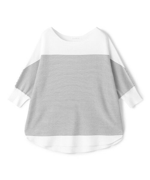 TOMORROWLAND / トゥモローランド ニット・セーター | クレープガーター ドルマンハーフスリーブ プルオーバー(64 ブルー系)