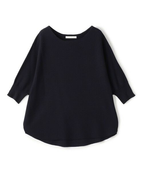 TOMORROWLAND / トゥモローランド ニット・セーター | クレープガーター ドルマンハーフスリーブ プルオーバー(69 ネイビー)