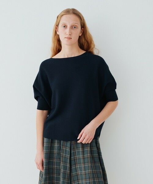 TOMORROWLAND / トゥモローランド ニット・セーター | クレープガーター ドルマンハーフスリーブ プルオーバー | 詳細2