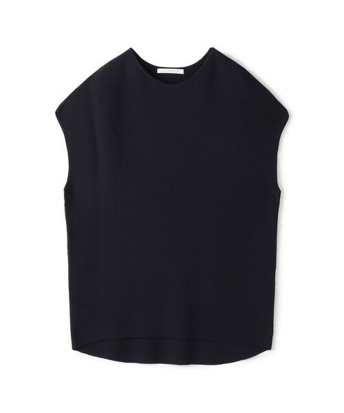 TOMORROWLAND / トゥモローランド ニット・セーター | クレープガーター フレンチスリーブプルオーバー(69 ネイビー)