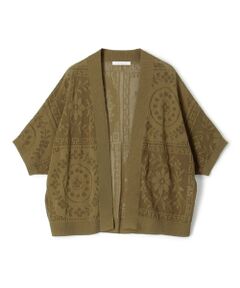 TOMORROWLAND / トゥモローランド カーディガン・ボレロ | メッシュワーク Vネックカーディガン