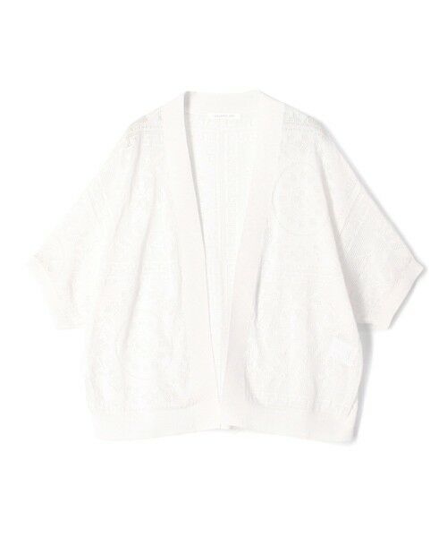 TOMORROWLAND / トゥモローランド カーディガン・ボレロ | メッシュワーク Vネックカーディガン（11 ホワイト）