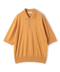 TOMORROWLAND / トゥモローランド ニット・セーター | クレープコットン ポロカラープルオーバー