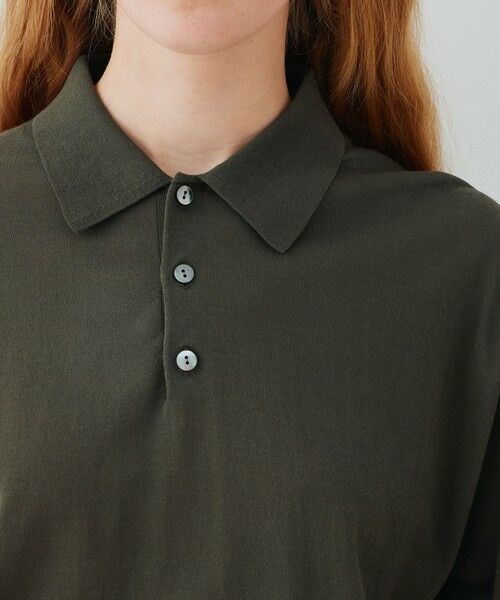 TOMORROWLAND / トゥモローランド ニット・セーター | クレープコットン ポロカラープルオーバー | 詳細5