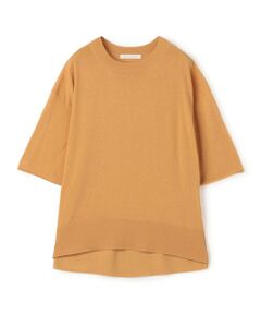 TOMORROWLAND / トゥモローランド ニット・セーター | クレープコットン ハーフスリーブプルオーバー